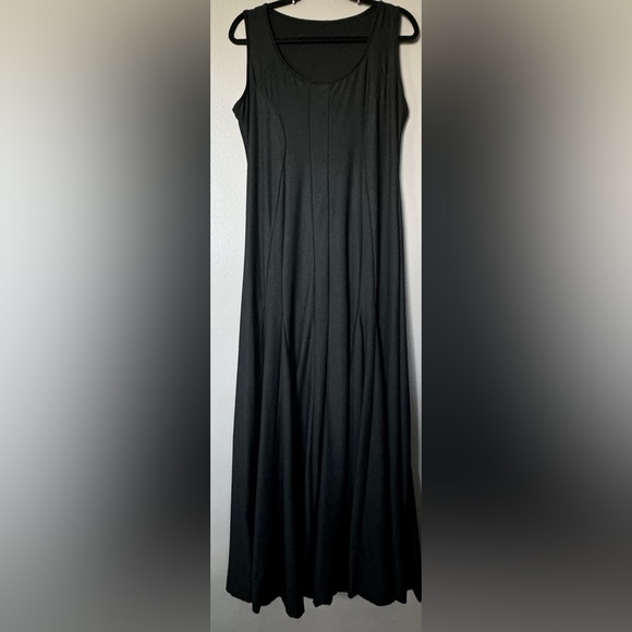 GUC Women’s Size XL Long Black Inside Out Tank Dress - Picture 3 of 7